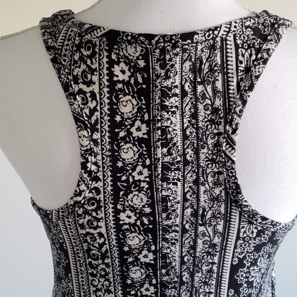 📌 Boho Paisley Patterned Racer Back Tank Top - Picture 5 of 8